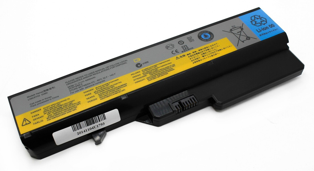 Аккумулятор для ноутбука Lenovo IdeaPad G460 G560 G565 G570 G575 (11.1V 4400mAh) P/N: L09C6Y02 L09L6Y02 #1