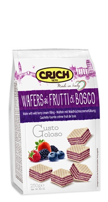 Вафли Crich Wafers with forest fruits filling с ягодно-кремовой начинкой, 250г  #1