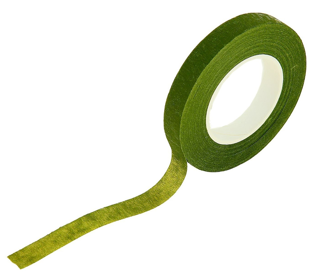 Тейп лента флористическая для цветов зеленая, намотка 27.3 метра ...