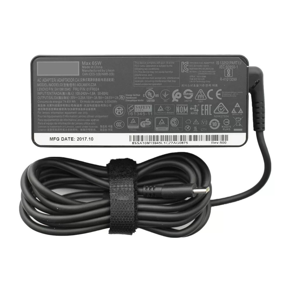 Блок питания с разъемом Type-C (65W) для ноутбука Lenovo ThinkBook 15 ...