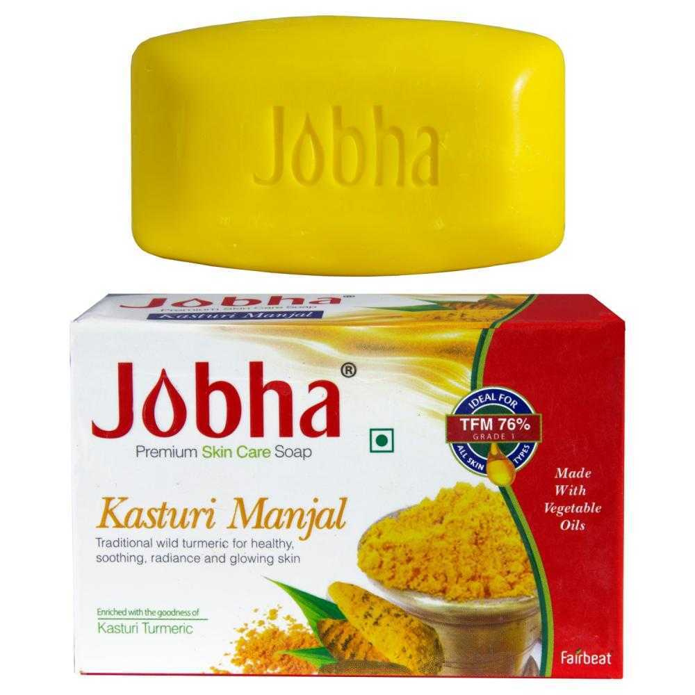 Мыло Куркума Джобха (Kasturi Manjal Jobha Soap), 125 гр TFM 76% Мыло Премиум  #1