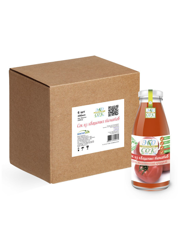 Сок из квашеных томатов прямого отжима Эко сок - Это сок, 6 штук по 200 мл.  #1