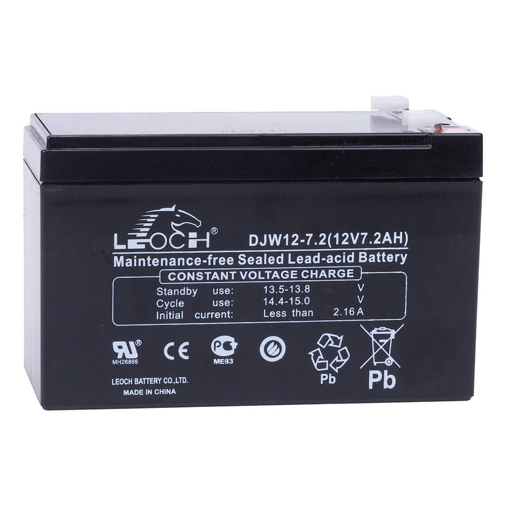 Свинцово-кислотный аккумулятор LEOCH DJW12-7.2 (12 V 7.2 Ah) для детского электромобиля/ИБП/аварийного #1