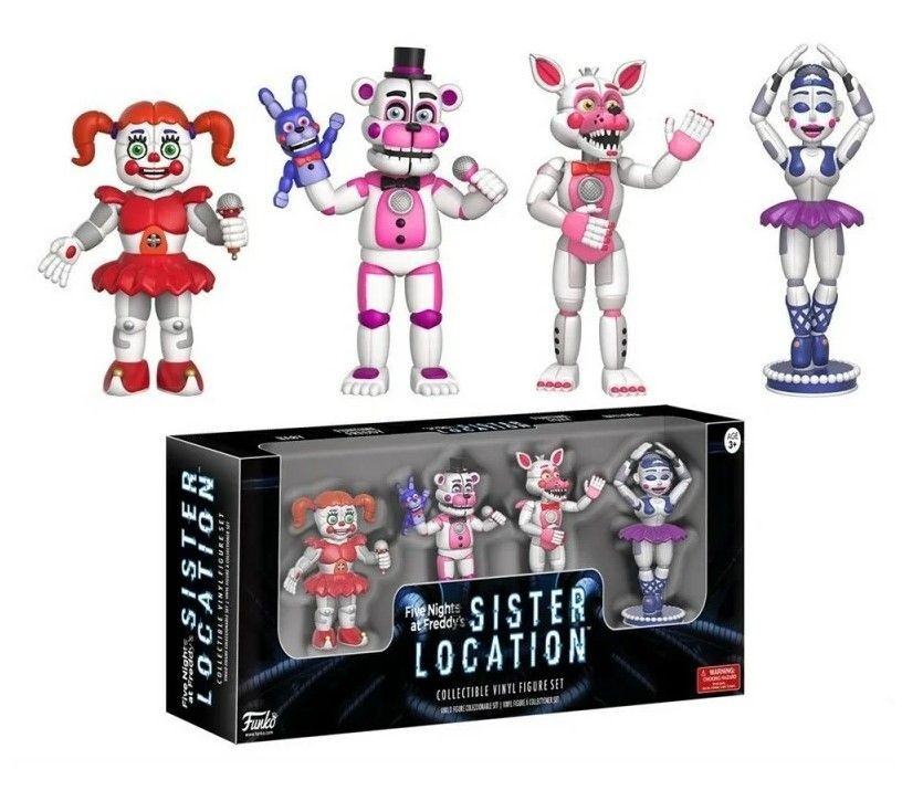 Набор фигурок Пять ночей у Фредди - Sister Location FNAF (8 см