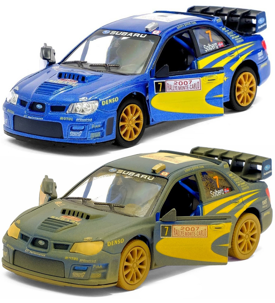 Машинки металлические 2 в 1 Kinsmart 1:36 Subaru Impreza WRC 2007 (До Ралли  + После Ралли) инерционные, двери открываются - купить с доставкой по  выгодным ценам в интернет-магазине OZON (295720625)