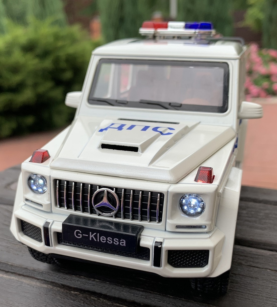 Гелик ДПС Полиция машинка металлическая Mercedes-Benz Gelandewagen Мерседес  Гелендваген G65, длина 21 см - купить с доставкой по выгодным ценам в  интернет-магазине OZON (1524727219)