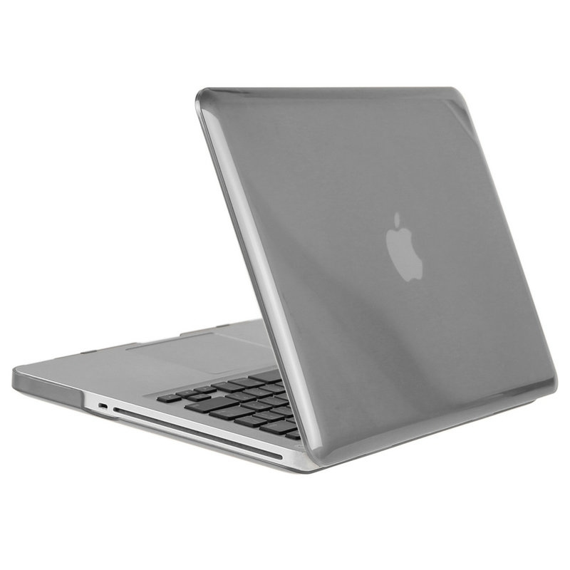 Чехол MacBook Pro 13 A1278 (2009-2011) прозрачный пластик глянцевый бренд BRONKA (серый)  #1