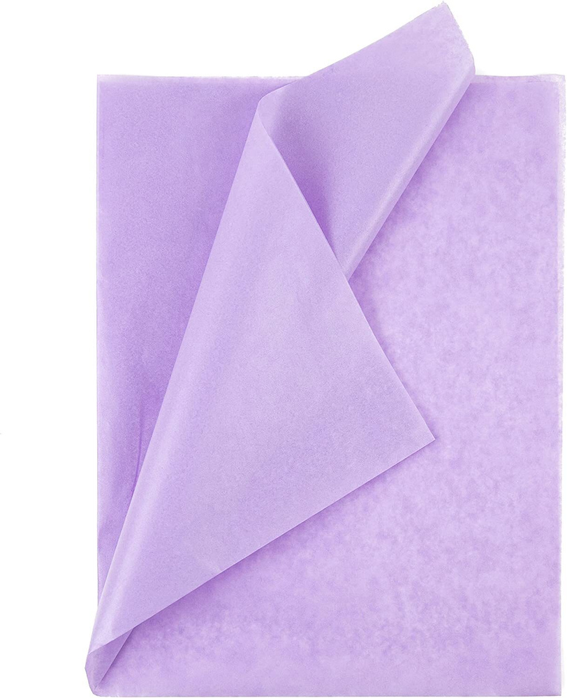 Бумага упаковочная тишью светло-фиолетовый 50*65 см ( 20 листов).  #1