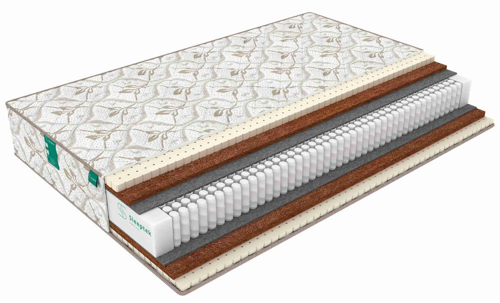 Ортопедический матрас, пружинный матрас SLEEPTEK Perfect LatexCocos Mix 115х190, высота 21 см., Двусторонний #1