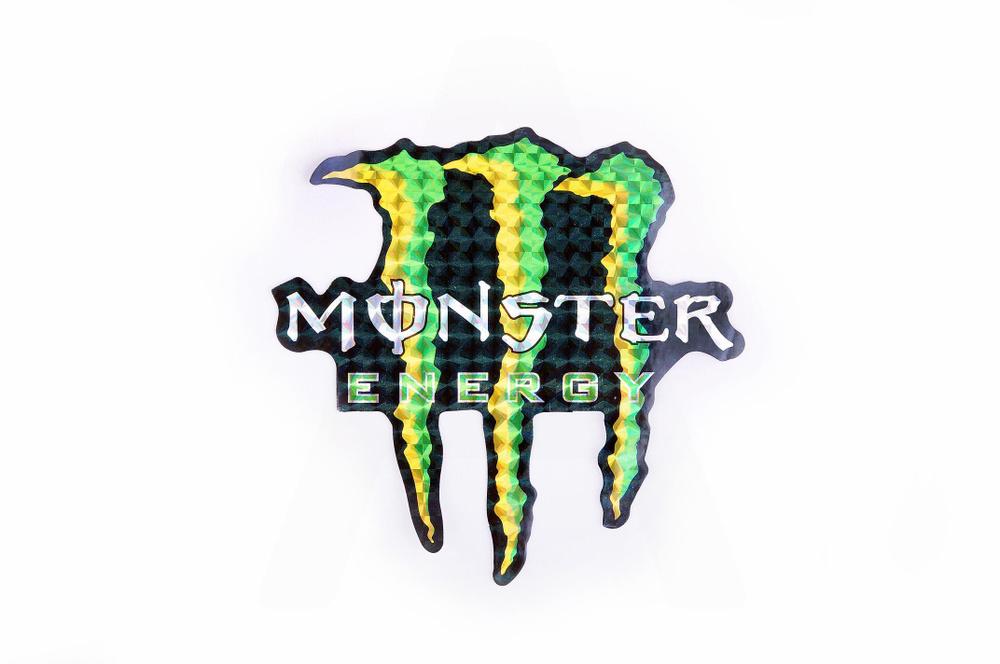 Наклейка логотип MONSTER ENERGY (12x11см, голограмма) (#7312B) - купить ...