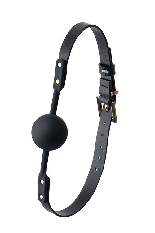 Черный кляп-шарик PREMIUM SOLID SILICONE BALL GAG - купить с доставкой ...