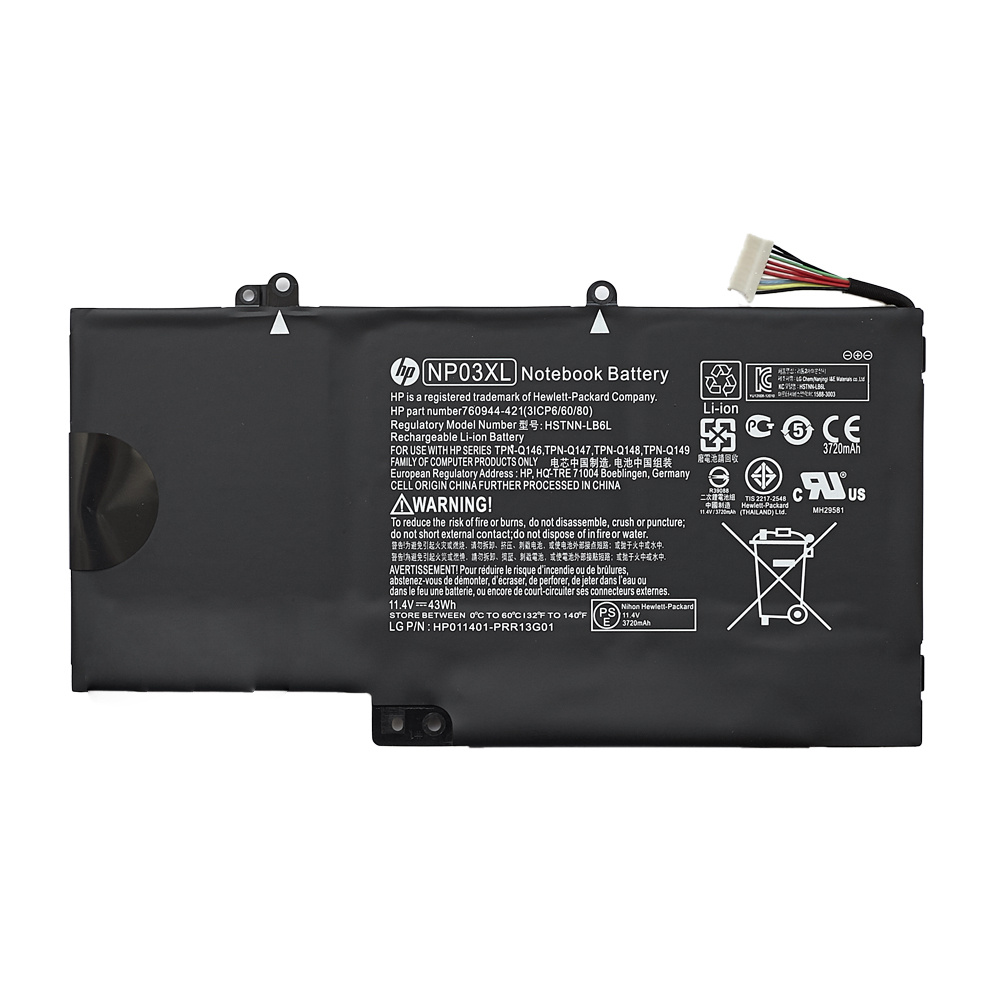 Аккумулятор NP03XL для ноутбука Hp pavilion 13-a151nr x360 , envy 15-u050sr  x360 / TPN-Q147 , TPN-Q146 . HSTNN-LB6L - батарея ORG 3720mAh - купить с  доставкой по выгодным ценам в интернет-магазине OZON (398867155)