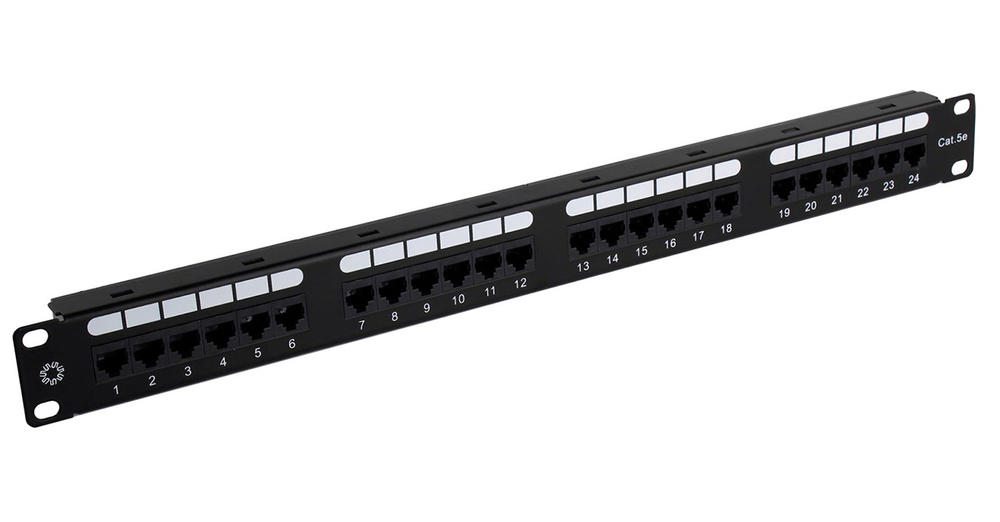 5bites Патч-панель Патч-панель 5bites PPU55-03 UTP, 19", 5e кат., 24 ...
