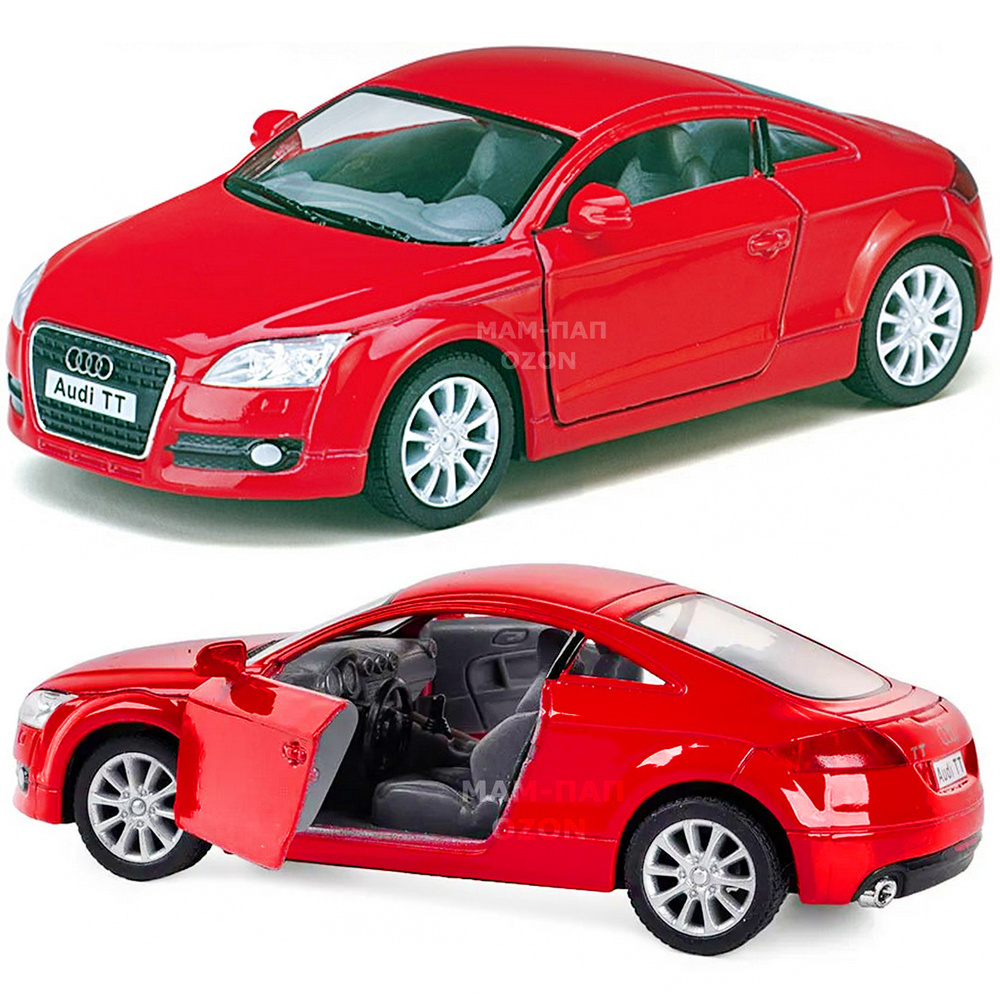 Машинка металлическая Kinsmart 1:32 Audi TT Coupe 2008 5335DKT инерционная,  двери открываются / Красный - купить с доставкой по выгодным ценам в  интернет-магазине OZON (451343109)