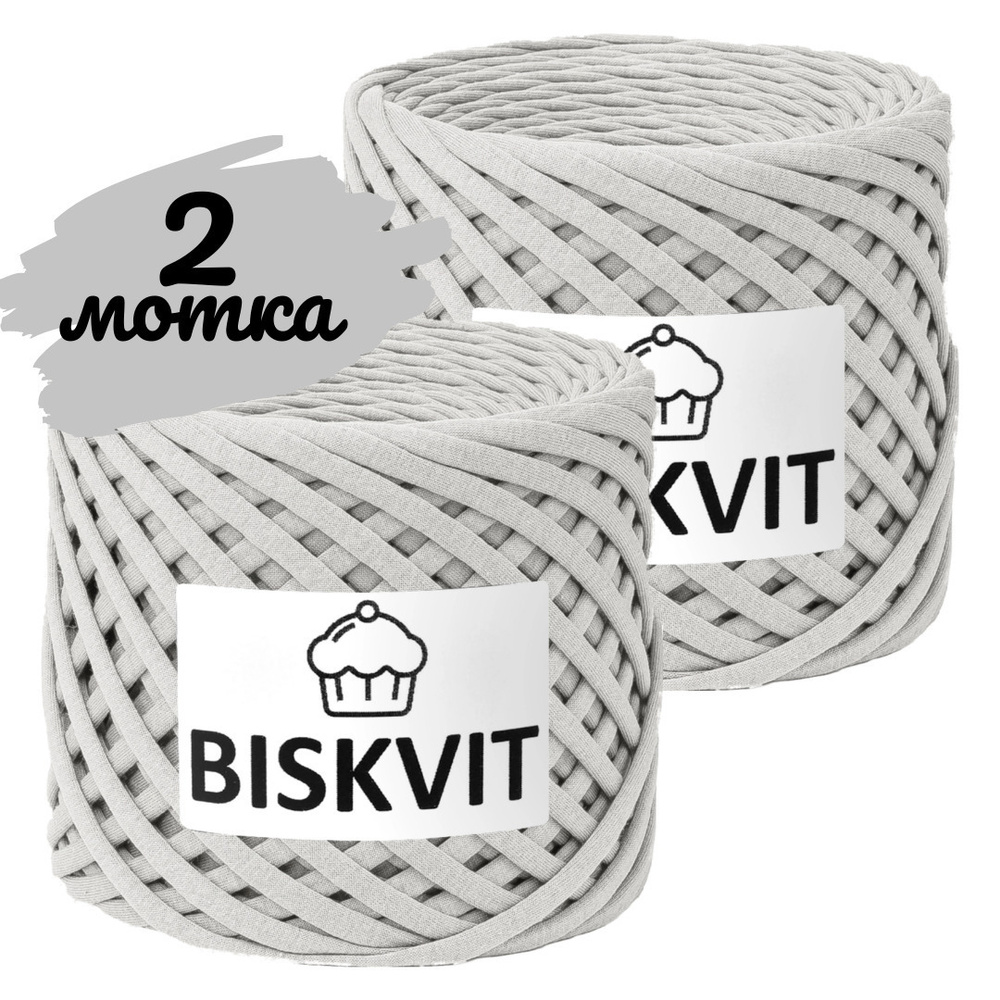 Трикотажная пряжа Biskvit перламутр, 100м., лицевая,2шт. (бисквит)  #1