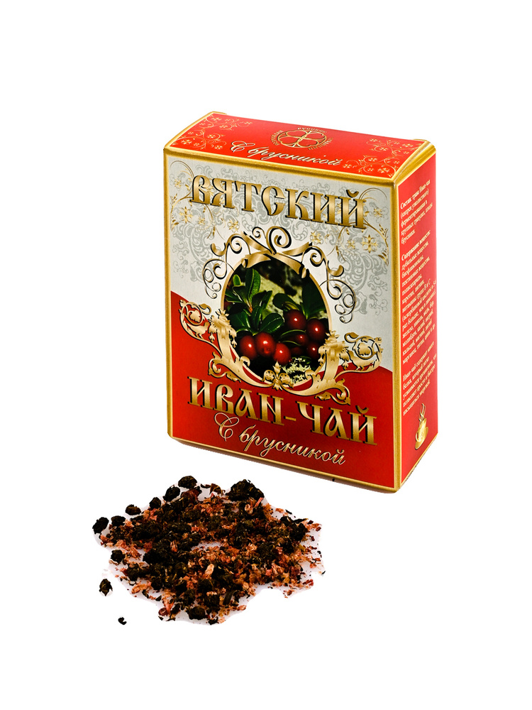 Чайный напиток Вятский Иван-чай с брусникой, 100 гр #1