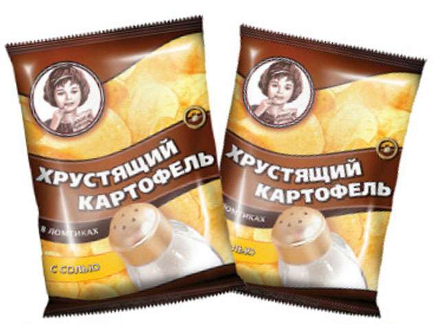 Хрустящий картофель, чипсы с солью, произведены из свежего картофеля, 160 г, 2 пачки  #1