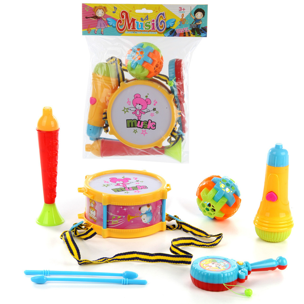 Набор музыкальных инструментов - барабан, дудочка, Veld Co - купить с ...
