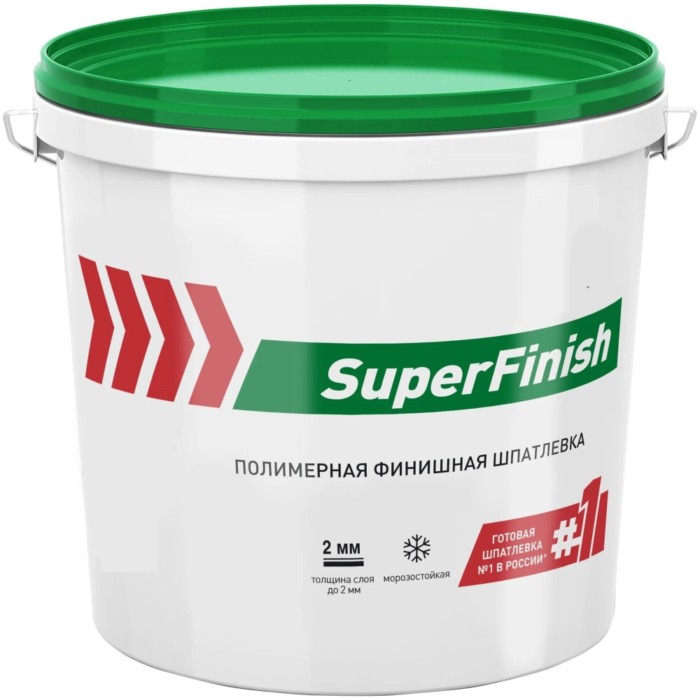 Шпаклёвка готовая финишная SuperFinish 5 кг, для подготовки основания под окрашивание, поклейку обоев, #1