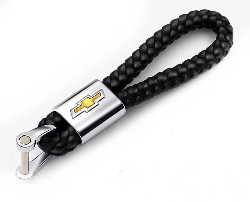 Брелок автомобильный из плетёной кожи с логотипом авто Chevrolet ...