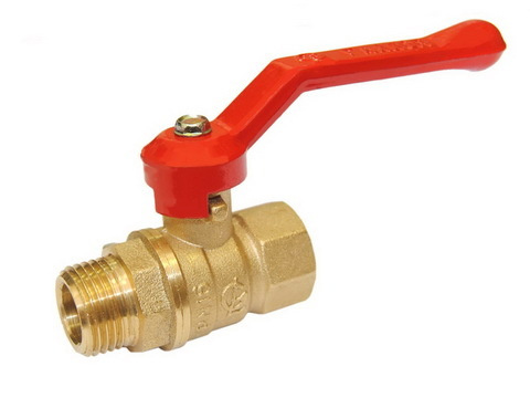 Кран шаровой латунный полнопроходной, Ду 32, Ру 16, ВР-НР, рычаг ...