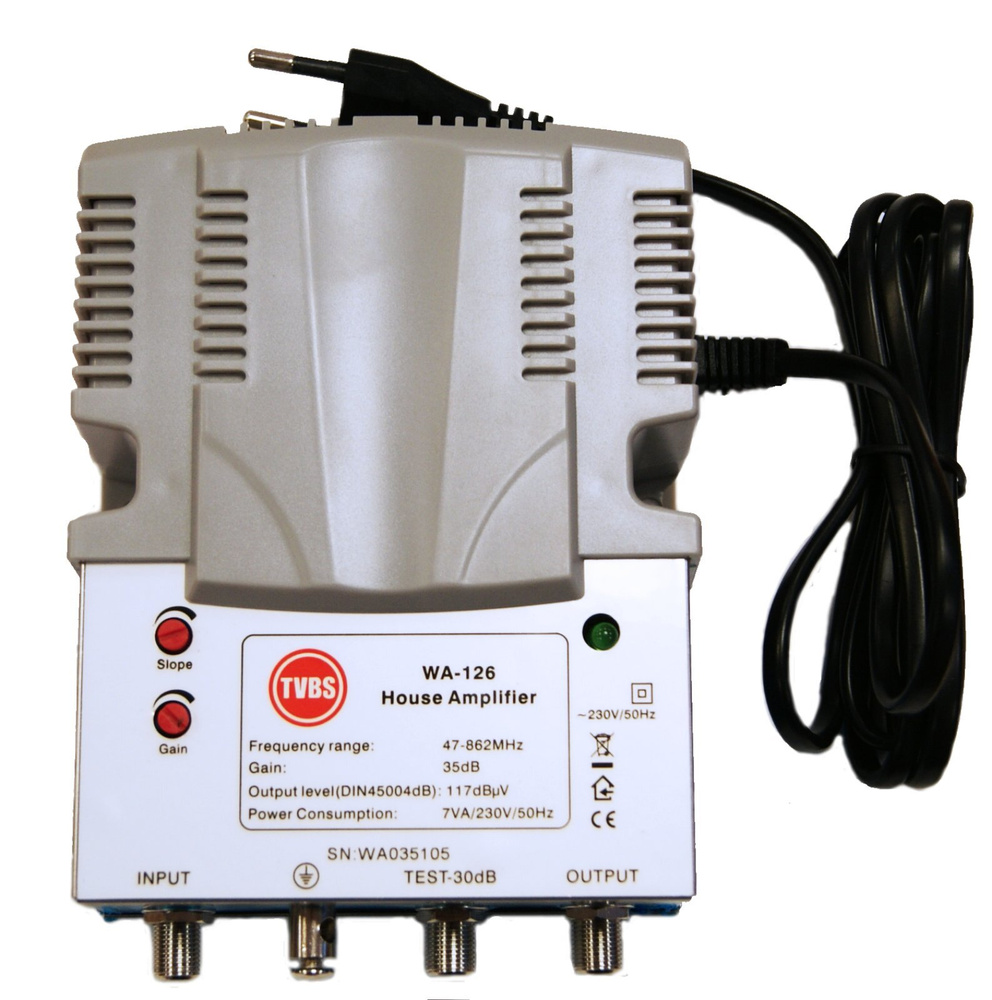 Усилитель телевизионного сигнала WA-126 TVBS 34 дБ 47-862 МГц - купить ...