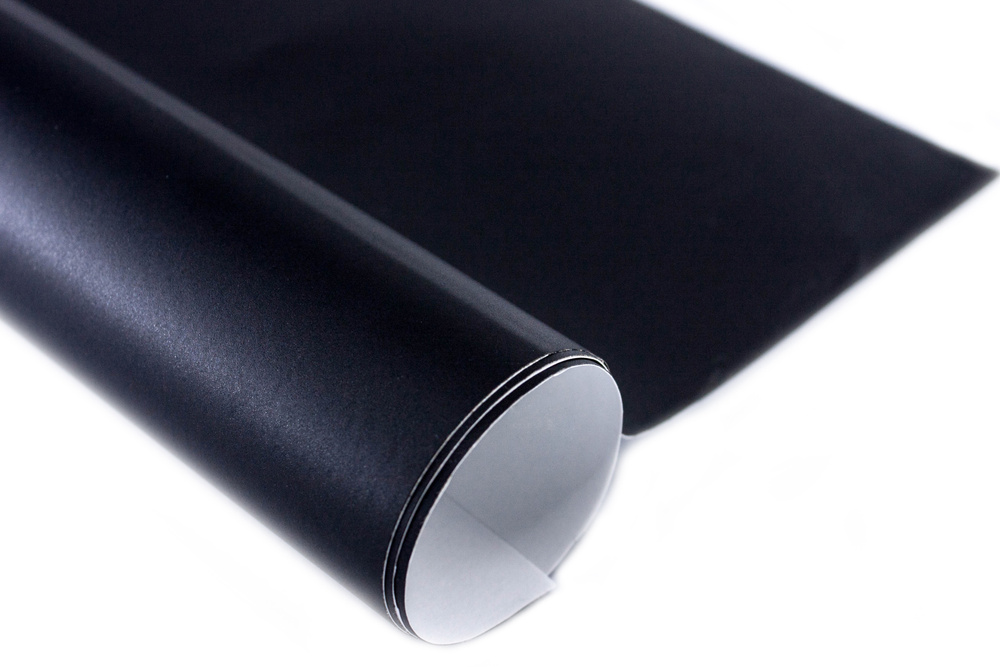 SunGrass / Пленка виниловая самоклеющаяся черная матовая 1,52х 0,20 м / Для автомобиля, мебели, техники, #1