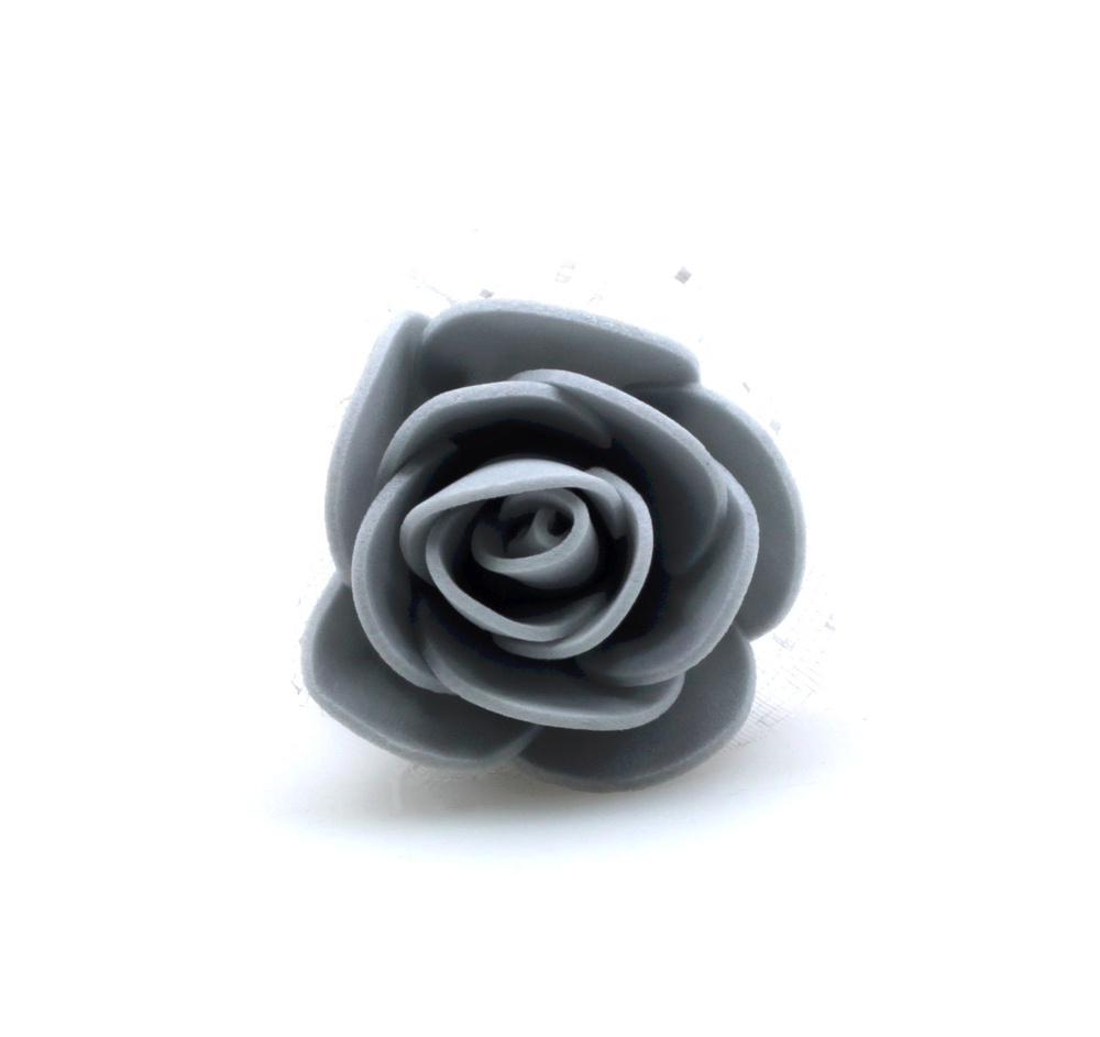 Набор декоративных цветов из фоамирана Роза 20 шт. Серые / для ...