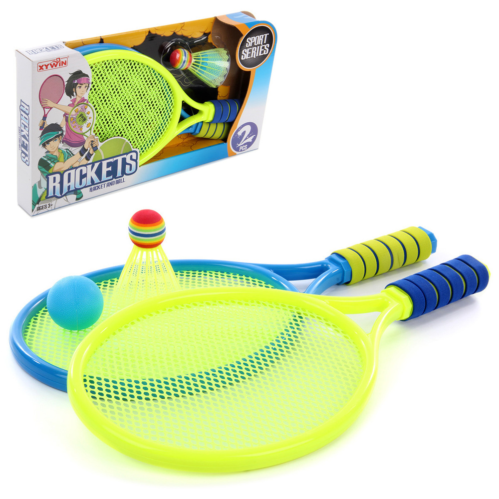 Набор для бадминтона из 2-х ракеток с воланчиком - купить с доставкой ...