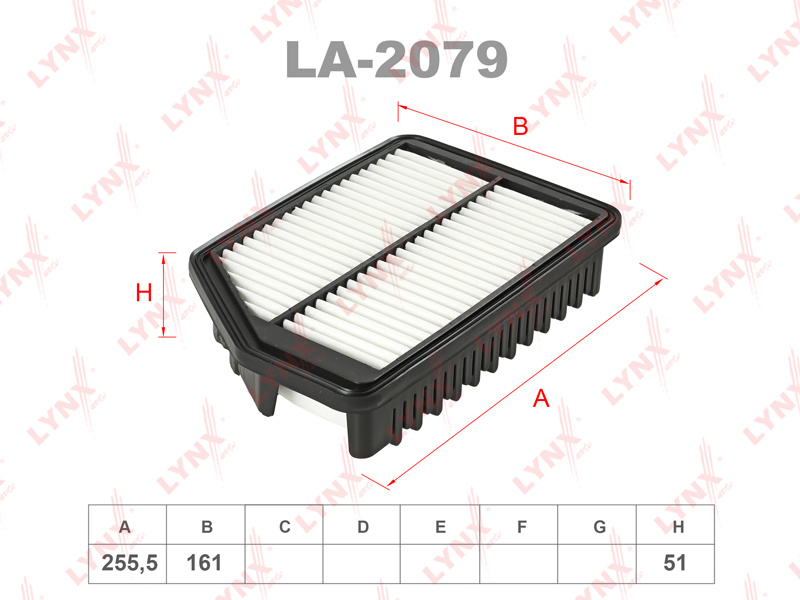 LYNXauto Фильтр воздушный Пылевой арт. LA2079 #1