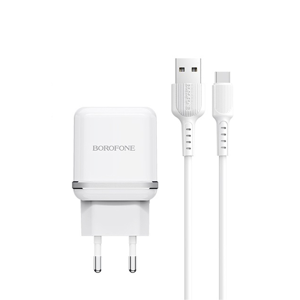 Сетевое зарядное устройство BOROFONE BA25A_1, 12 Вт, USB 2.0 Type-B -  купить по выгодной цене в интернет-магазине OZON (584602298)