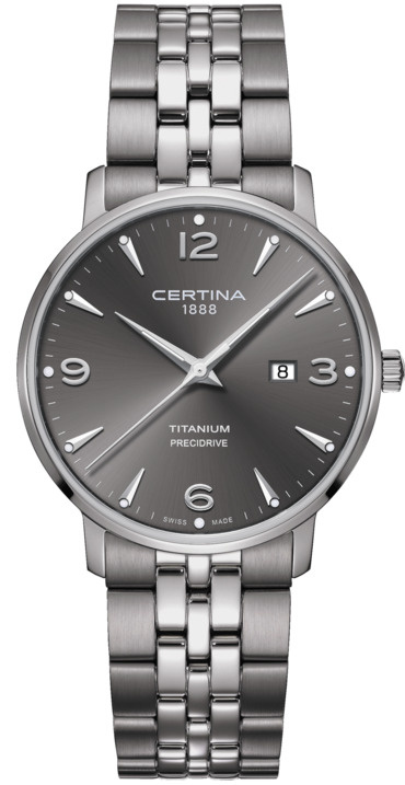 Certina Часы наручные Кварцевые Швейцарские кварцевые часы Certina DS Caimano C035.410.44.087.00 на титановом #1