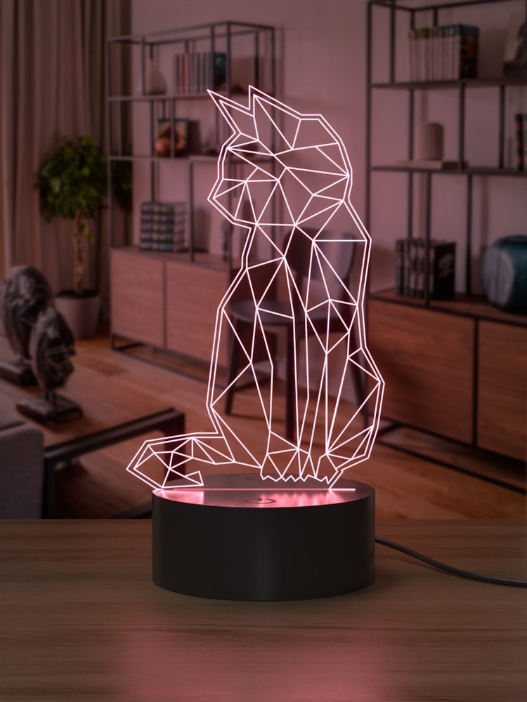 Ночник Light Insidе Кот 3D #1