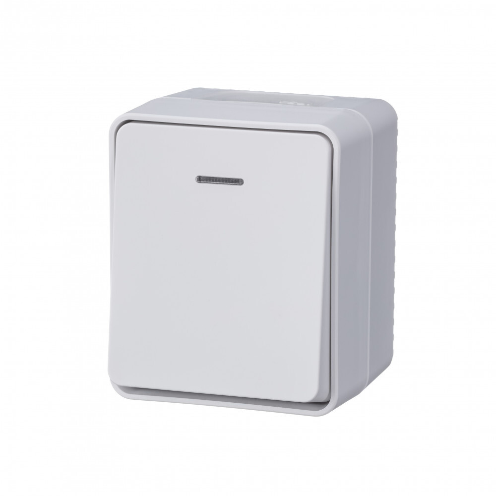 Выключатель 1 ОП IP54 10АХ с подсв. SE AtlasDesign Profi54 белый #1