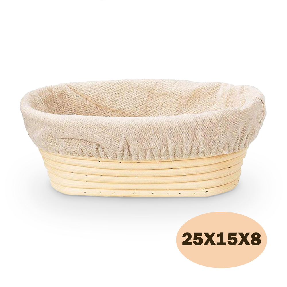 Корзинка для расстойки хлеба овальная 25*15*8 см с чехлом купить на ...