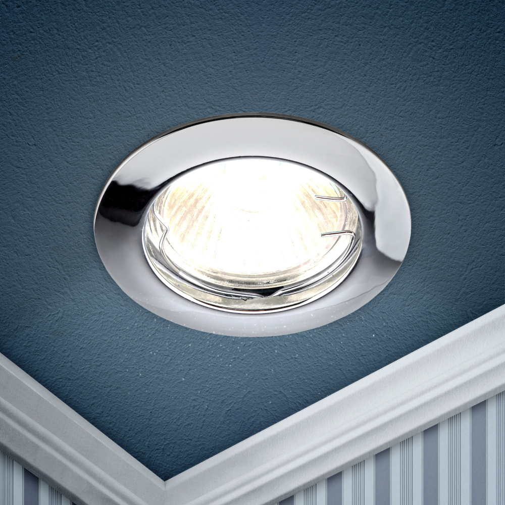 Светильник потолочный встраиваемый точечный ЭРА KL1 CH /1 декоративный ...