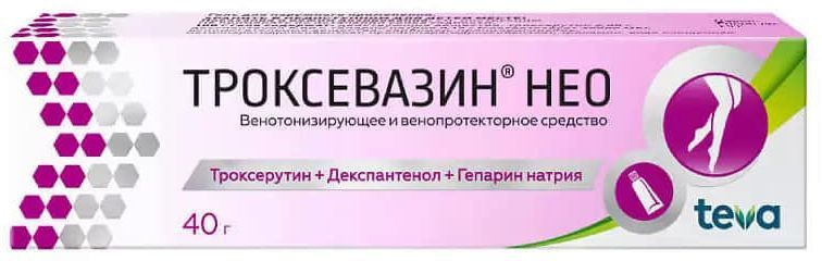 Троксевазин Нео, гель, 40 г — купить в интернет-аптеке OZON. Инструкции ...