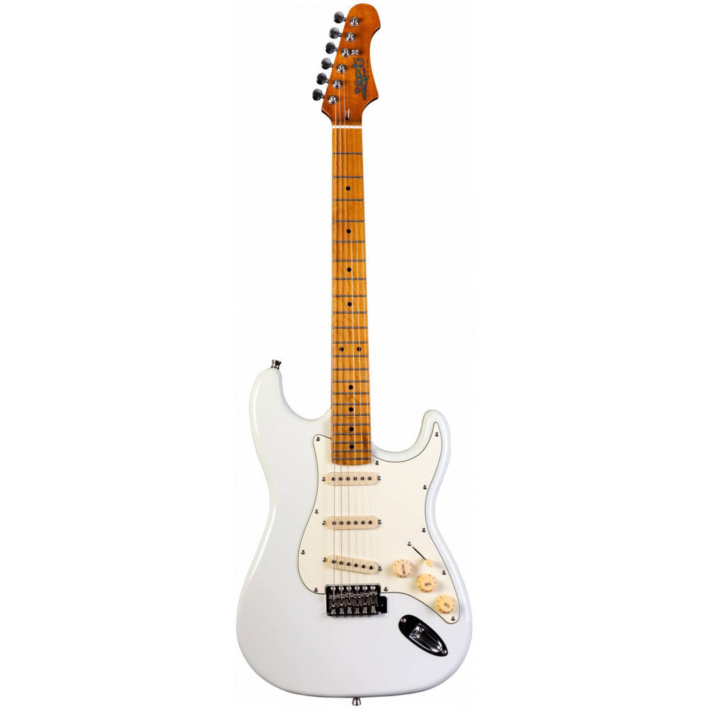 Электрогитара Stratocaster (S-S-S) с винтажным тремоло, Olimpic White, Jet