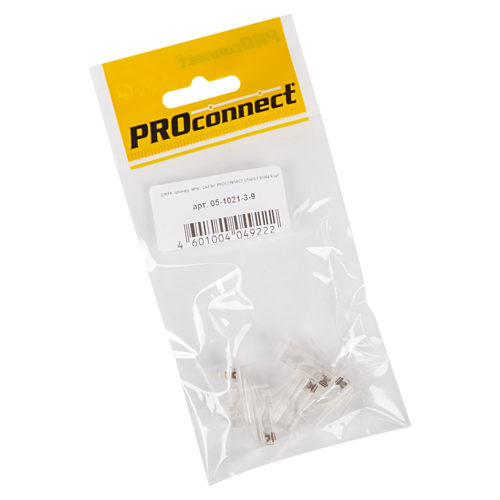 Разъем PROconnect под витую пару RJ-45(8P8C), UTP, категория 5e, 5 шт ...
