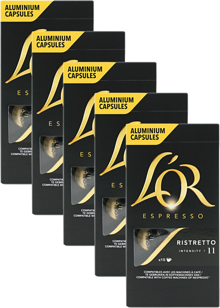 Кофе L'OR Espresso Ristretto в капсулах 5,2 г 10 шт, комплект: 5 упаковок по 52 г  #1