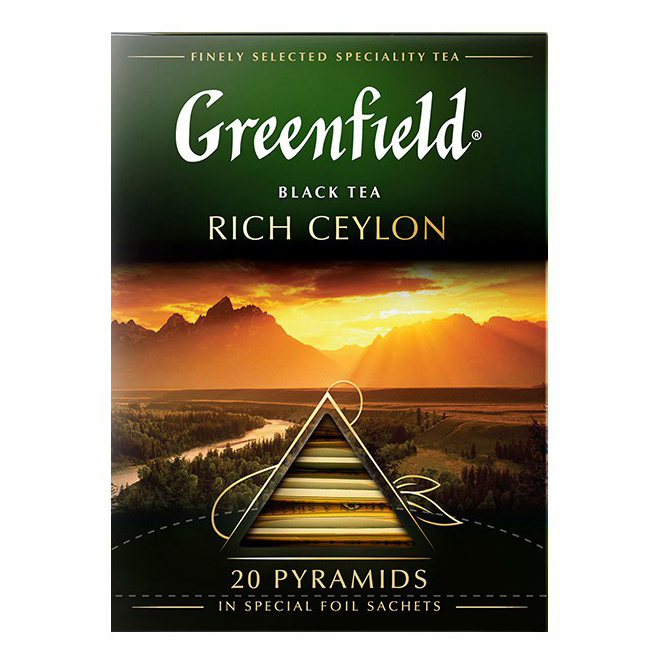 Чай черный Greenfield Rich Ceylon в пирамидках 2 г 20 шт #1