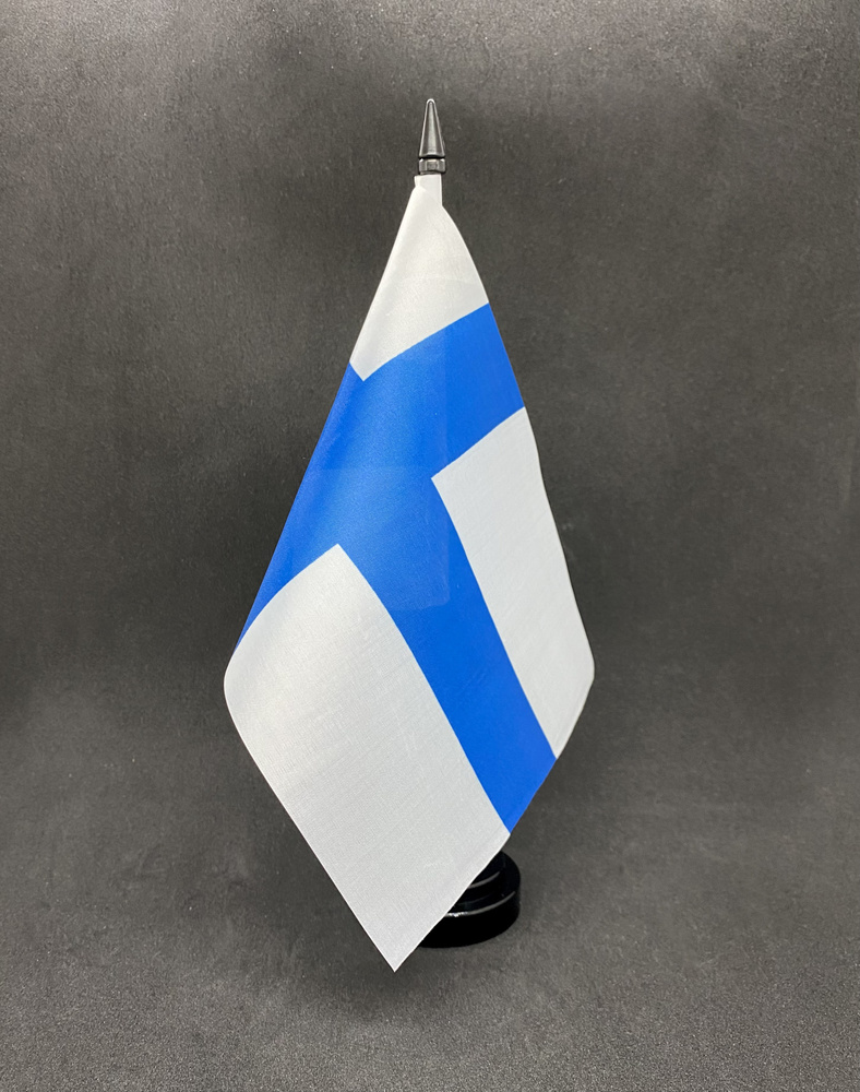 Финляндия. Настольный флаг на подставке, 30 см #1