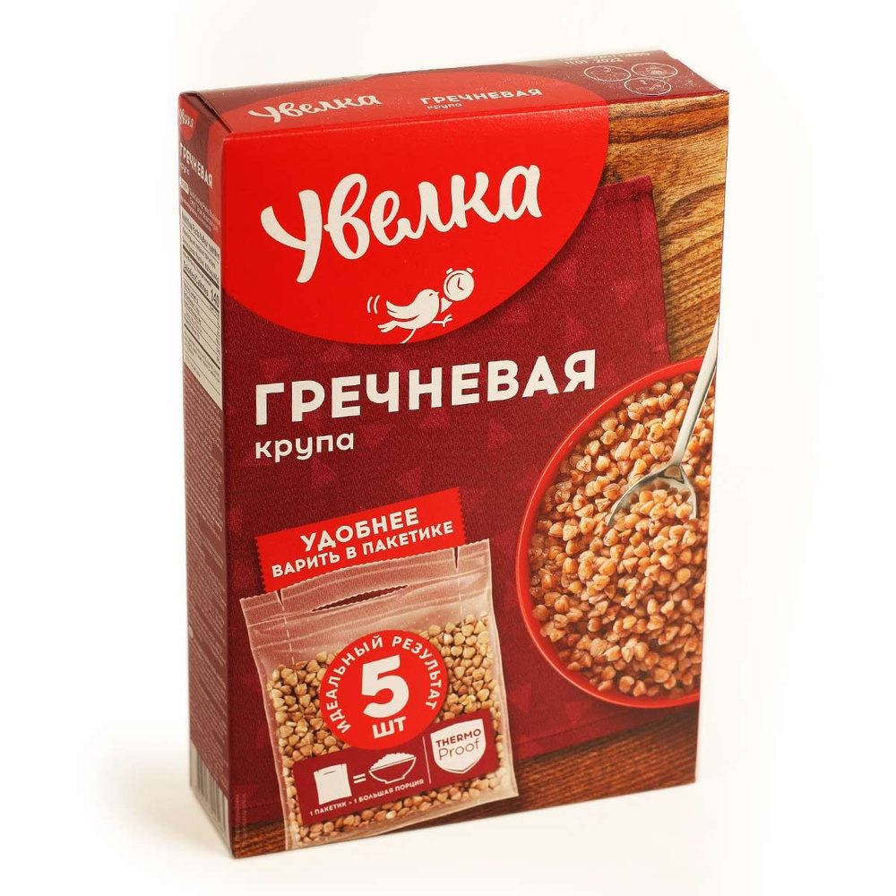 УВЕЛКА Крупа Гречневая в пакетах для варки 5х80, 400гр - купить с ...