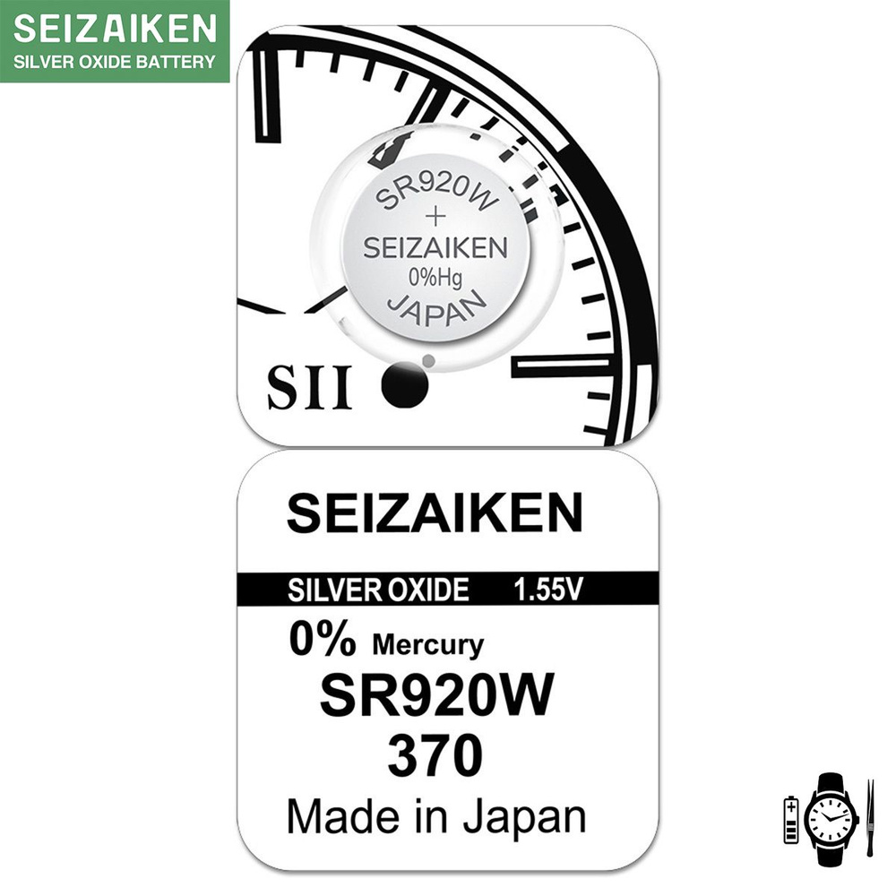 seizaiken Батарейка 370, 371 (SR69, SR920), Оксид-серебряный тип, 1,55 В, 1 шт  #1