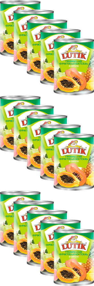 Фруктовый коктейль Lutik тропический, комплект: 15 упаковок по 560 г  #1