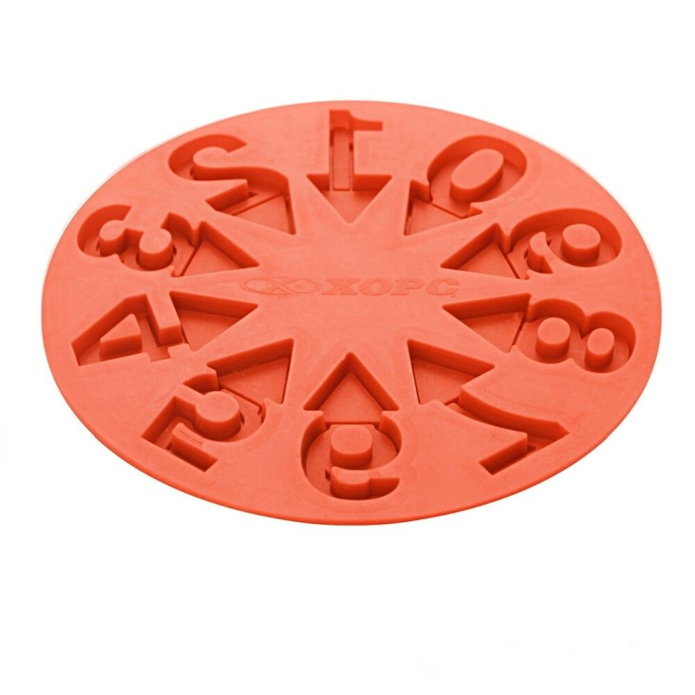 Форма силиконовая цифры 0-9 для шоколада, желе, мармелада, петушков ...