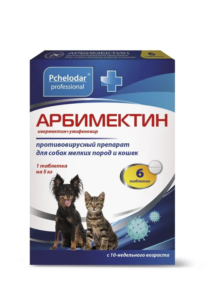 Арбимектин противовирусный препарат для мелких собак и кошек, 6 таблеток -  купить с доставкой по выгодным ценам в интернет-магазине OZON (1066974215)