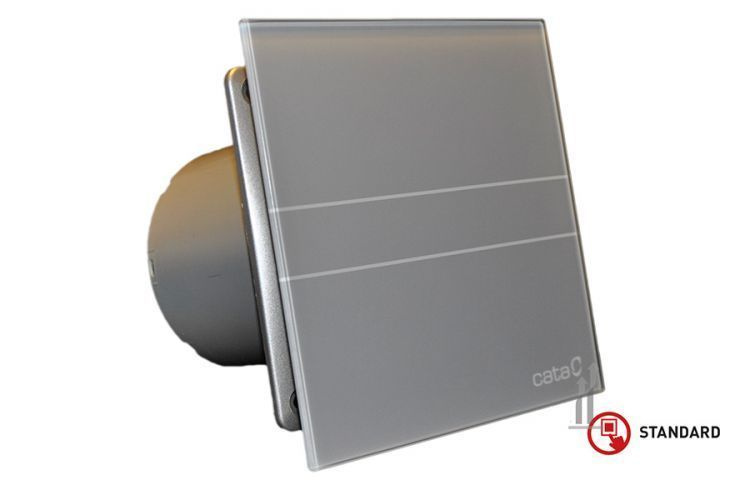 Вентилятор накладной Cata E 100 GS Серебро, с обратным клапаном  #1