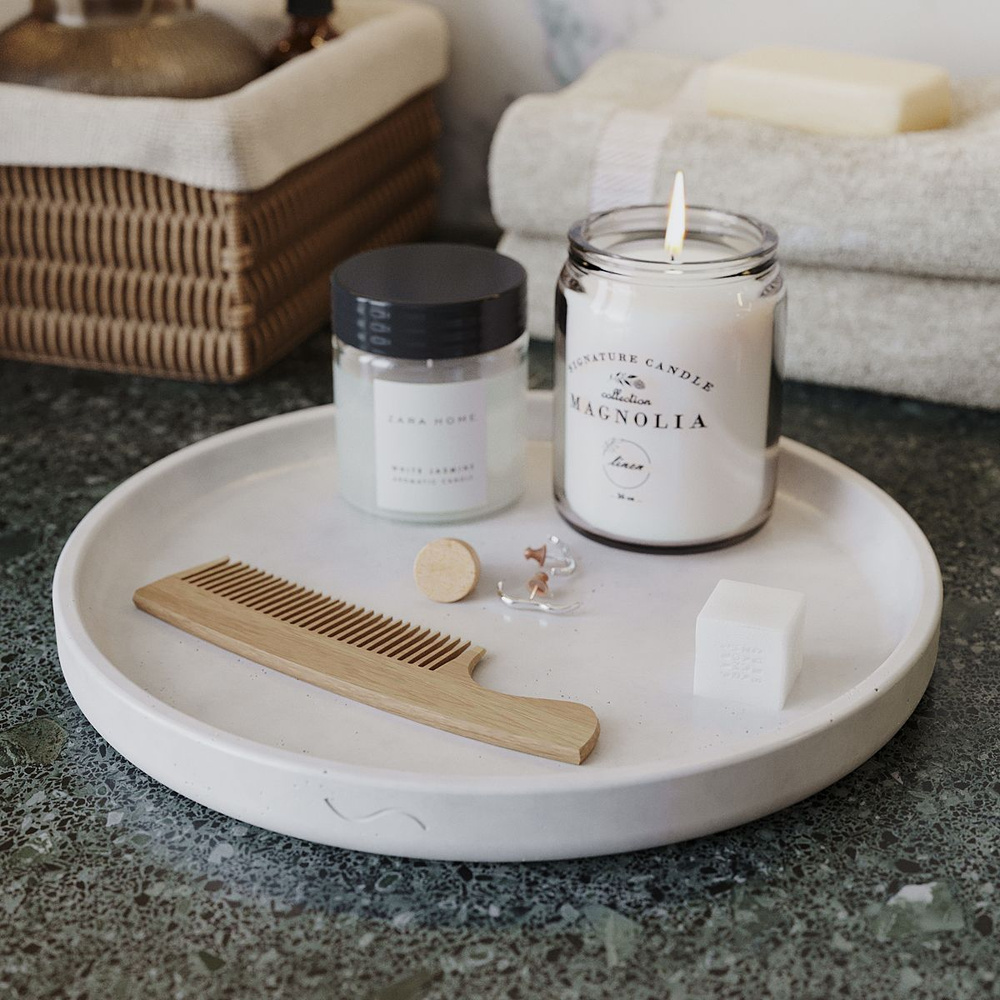 Декоративный поднос, подставка в ванную, органайзер для косметики и ...