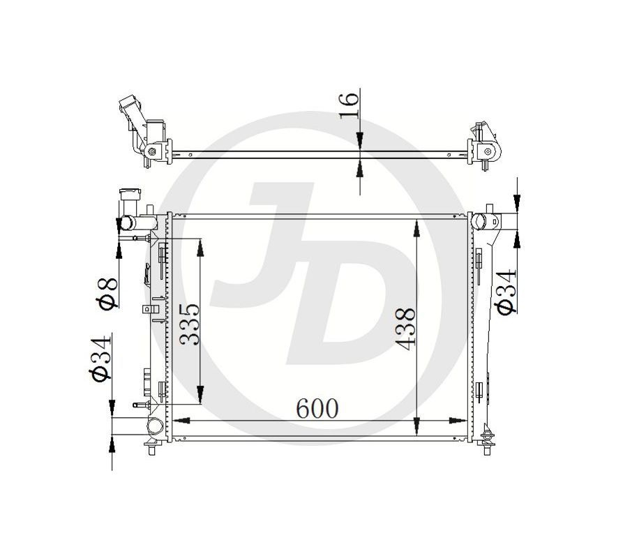 Радиатор охлаждения - JD арт. JPR0011 - купить по выгодной цене в ...